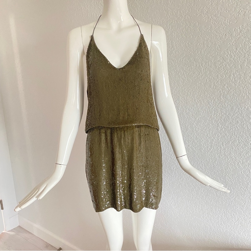Haute hippie olive sequin dress - Picture 9 of 11